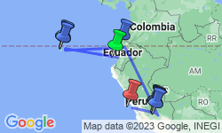 Google Map: Picturesque Solo Ecuador and Peru Tour