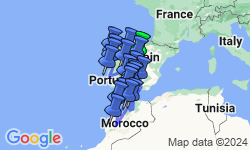 Google Map: Wonders of Portugal Spain and Morocco