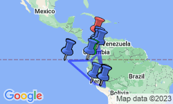 Google Map: Highlights of Ecuador Peru and Colombia