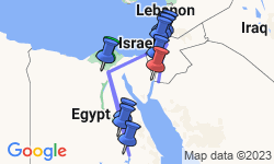 Google Map: Highlights of Egypt and Jordan
