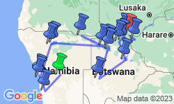 Google Map: Highlights of Namibia, Botswana and Zimbabwe