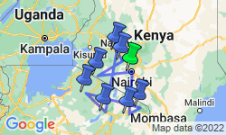 Google Map: Kenya and Tanzania Family Safari