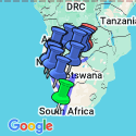 Google Map: Southern Africa Cape to Falls