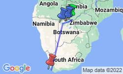 Google Map: Southern Africa Falls to Cape
