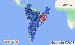 Google Map: Quito To Rio (105 Days) Kingdoms & Carnivals