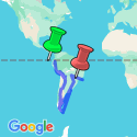 Google Map: Quito To Rio (114 Days) Kingdoms & Carnivals