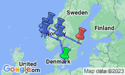 Google Map: Norwegian Fjords With Copenhagen And Stockholm