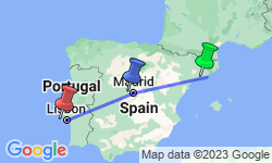 Google Map: Barcelona Madrid and Lisbon City Package