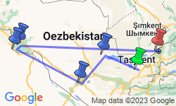 Google Map: 12-daagse rondreis Oezbekistan & Zijderoute