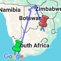Google Map: The Best of Cape Town & Botswana