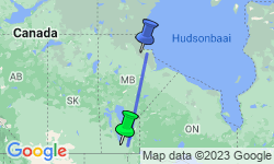 Google Map: Tundra Lodge en Churchill stad Canada