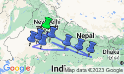 Google Map: Highlights of Northern India