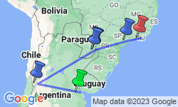 Google Map: Buenos Aires to Rio