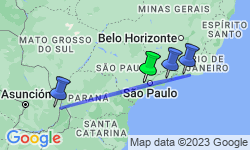 Google Map: 15-daagse rondreis Bruisend BraziliÃ«
