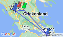 Google Map: 8-daagse singlereis Proef & Beleef Griekenland