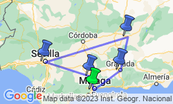Google Map: 8 daagse fly drive Karakteristiek Andalusie