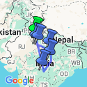 Google Map: Safarireis India, 18 dagen