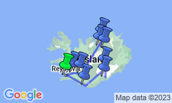 Google Map: Rondreis IJsland, 15 dagen kampeerreis