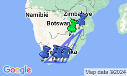 Google Map: Zuid-Afrika Tuinroute en Kruger nationaal park, 15 dagen