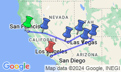 Google Map: Verenigde Staten Westkust, 21 dagen