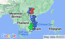 Google Map: Vietnam, 23 dagen