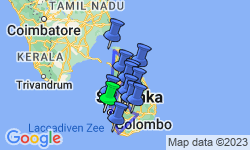 Google Map: Rondreis Sri Lanka, 21 dagen