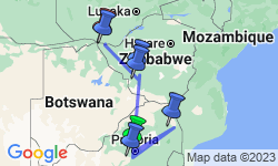 Google Map: Kruger, Matobo & Falls