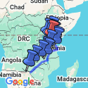 Google Map: Zambia to Nairobi
