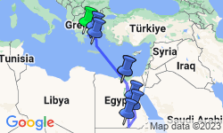 Google Map: Best of Greek Islands & Egypt Luxury Tour