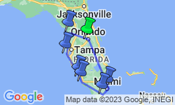 Google Map: 14 daagse fly drive Florida Relax