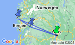 Google Map: Auf Schneeschuhen vom Fjell zum Fjord