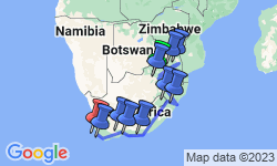Google Map: South Africa, Eswatini & Lesotho