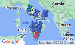 Google Map: Southern Italy, Sicily & Malta