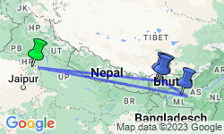 Google Map: Bhutan & Indien: Himalaya