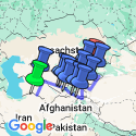 Google Map: Turkmenistan • Usbekistan • Tadschikistan • Kirgistan • Kasachstan: Die Große Seidenstraße in Zentralasien