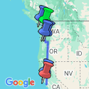 Google Map: Rondreis Pacific Coast