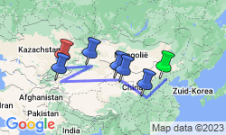 Google Map: China's zijderoute