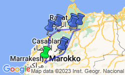 Google Map: 8-daagse rondreis Koningssteden van Marokko