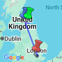 Google Map: Castles, Hadrian's Wall & the Lake District
