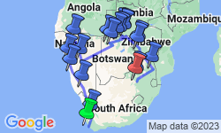 Google Map: Cape, Delta, Falls & Kruger