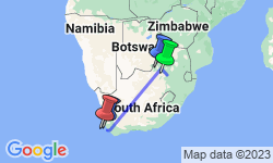 Google Map: Exploring South Africa, Victoria Falls & Botswana