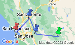 Google Map: California Dreamin': Monterey, Yosemite & Napa