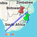 Google Map: Kruger Safari with Eswatini
