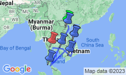 Google Map: Vibrant Vietnam with Siem Reap & Bangkok