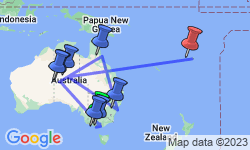 Google Map: Highlights of Australia with Fiji