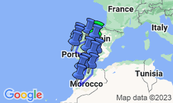 Google Map: Spain, Portugal & Morocco