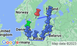 Google Map: The Baltic States & Scandinavia