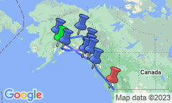 Google Map: Alaska & the Yukon with Alaska Cruise
