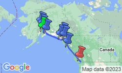 Google Map: Grand Alaskan Adventure with Alaska Cruise