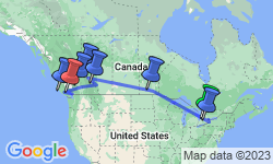 Google Map: Canadian Train Odyssey